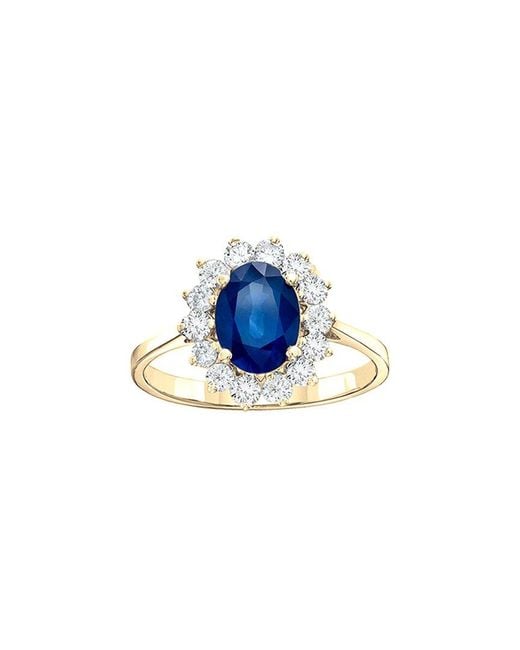 LEVARON Blue 14K 1.77 Ct. Tw. Diamond & Sapphire Cocktail Ring