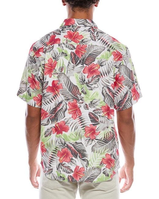 Tommy Bahama Red Coconut Point Hibiscus Shores Shirt for men