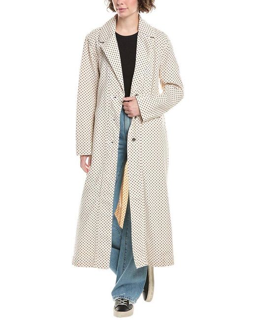 Free People White Monique Denim Duster