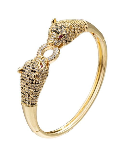 Eye Candy LA Metallic Cz Double Tiger Cuff Bracelet