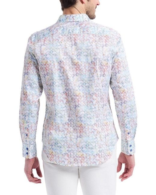 Robert Graham White Naver Woven Shirt for men