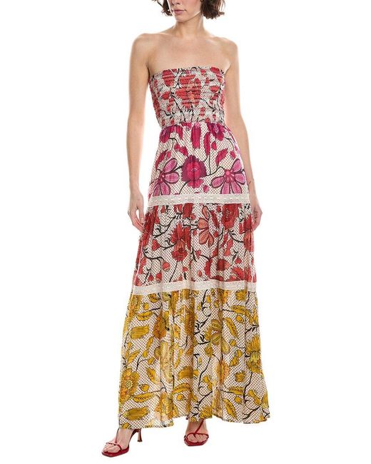The Nu Vintage Red Zeina Sleeveless Maxi Dress