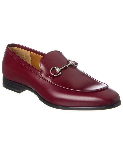 Gucci Red Leather Loafer for men