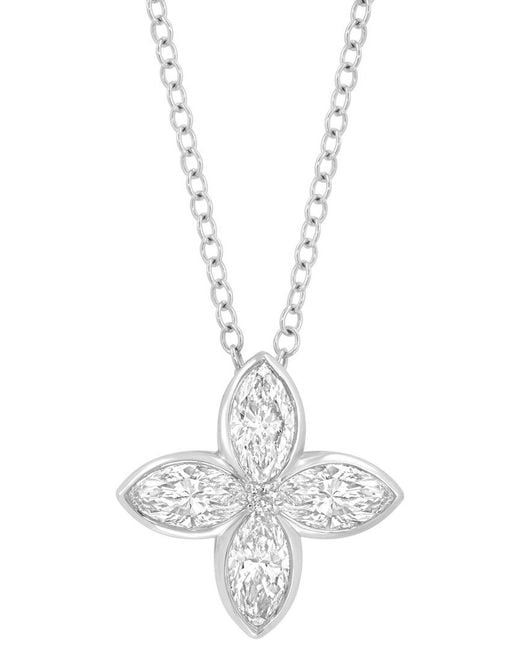 Effy Fine Jewelry White 14K 0.95 Ct. Tw. Lab-Grown Diamond Necklace