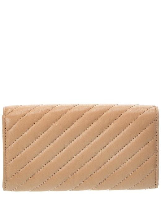 Jimmy Choo Natural Avn Curve Leather Wallet On Chain