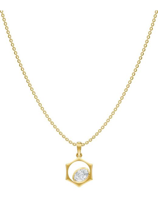 Lab Grown Diamonds Metallic 18K Over 1.00 Ct. Tw. Lab-Grown Diamond Necklace