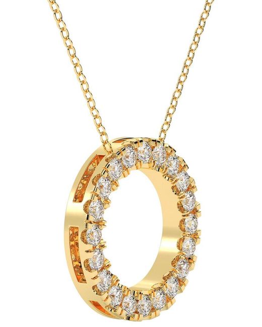 Diamond Select Cuts Metallic 14K 3.00 Ct. Tw. Diamond Pendant Necklace
