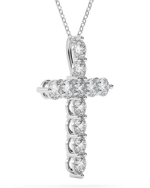 Lab Grown Diamonds Metallic 14K 2.00 Ct. Tw. Lab-Grown Diamond Necklace