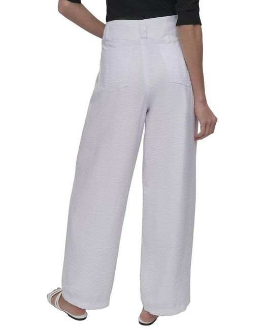 DKNY Gray Crinkle Dressing Trouser
