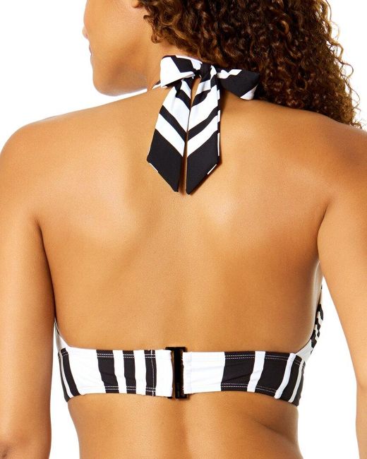 Anne Cole Black Cf Ring Marilyn Halter Top