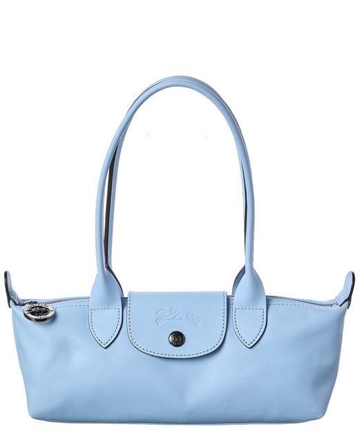 Longchamp Blue Le Pliage Xtra Medium Leather Shoulder Bag