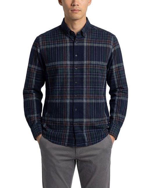 Eterna Blue Modern Fit Shirt for men