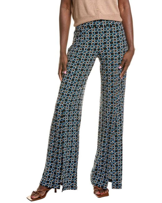 Joseph Ribkoff Blue Textured Pull-On Pant