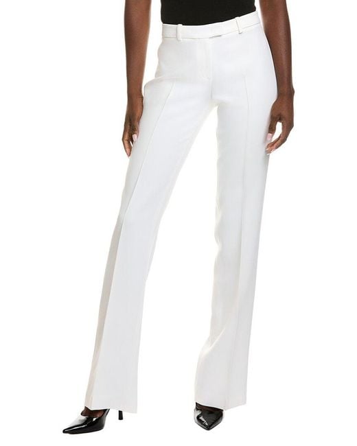 Michael Kors White Crepe Sable Yasmeen Trouser