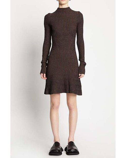 Proenza Schouler Black Plaited Rib Wool-blend Sweater