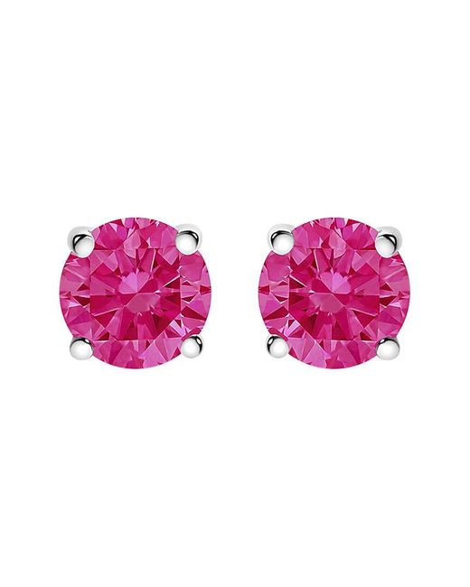 Haus of Brilliance Pink 14K 0.50 Ct. Tw. Lab-Grown Diamond Stud Earrings