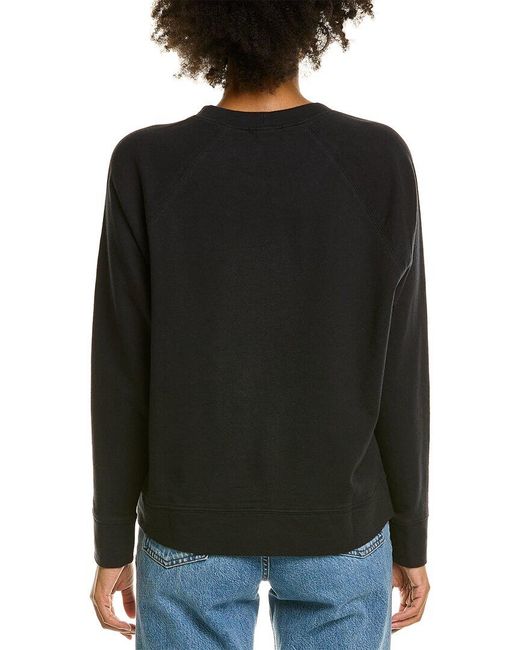 James Perse Black French Terry Relaxed Sweatshirt