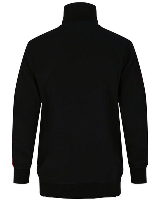 McQueen Black Logo Tape Track Jacket for men