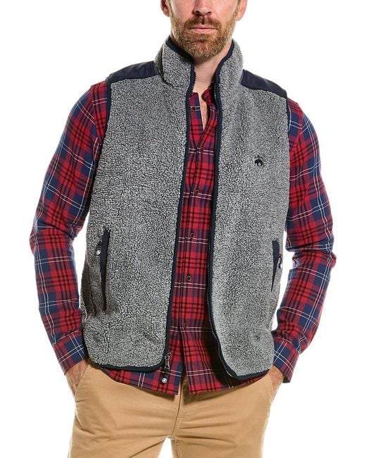 Brooks Brothers Teddy Fleece Vest in Red for Men | Lyst