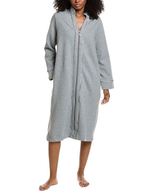 Carole Hochman Gray Waltz Zip Robe