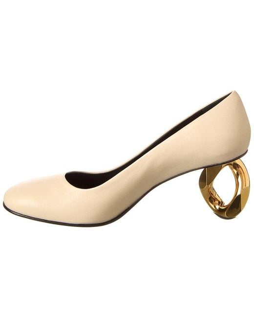 J.W. Anderson White Chain Link Leather Pump