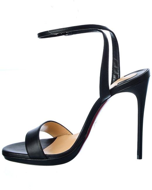 Christian Louboutin Blue Loubi Queen 120 Leather Sandal