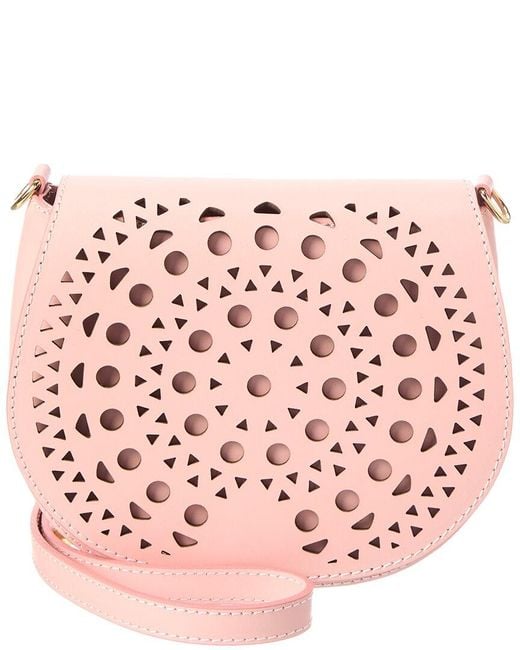Isabella Rossetti Pink Charlotte27 Leather Shoulder Bag