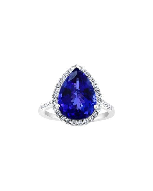 Effy Fine Jewelry Blue 14K 6.45 Ct. Tw. Diamond & Tanzanite Ring