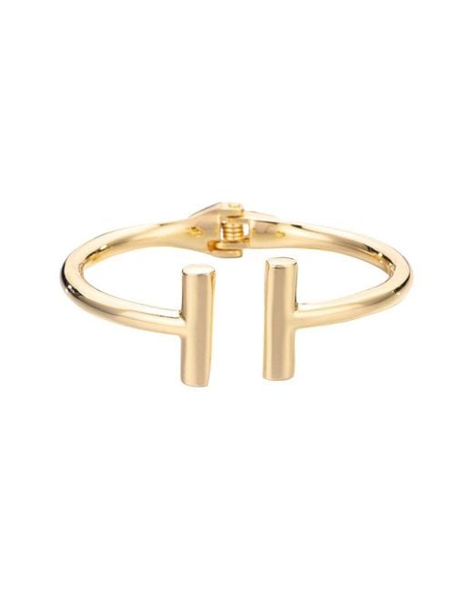 Adornia Metallic Plated Bar Cuff Bracelet