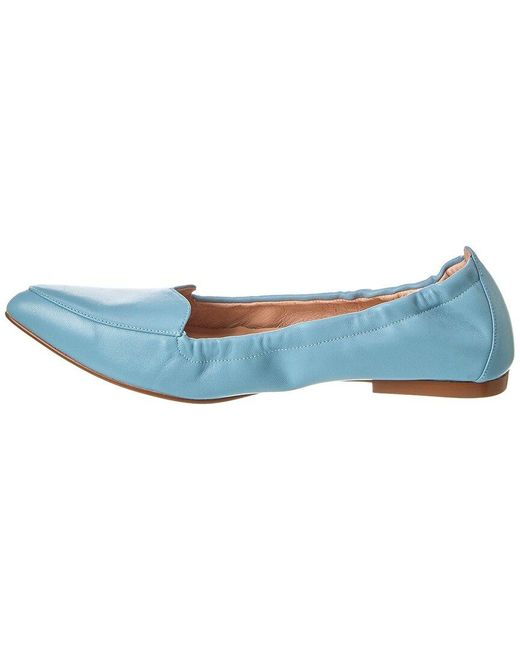 French Sole Blue Claudia Leather Flat