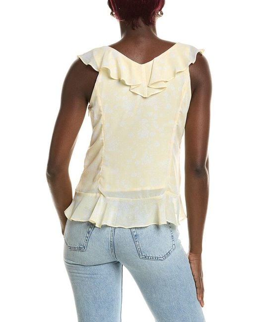 1.STATE Blue V-Neck Blouse