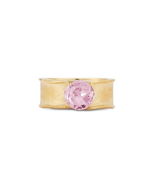 Reiss Metallic 14k 1.75 Ct. Tw. Rose Quartz Cocktail Ring