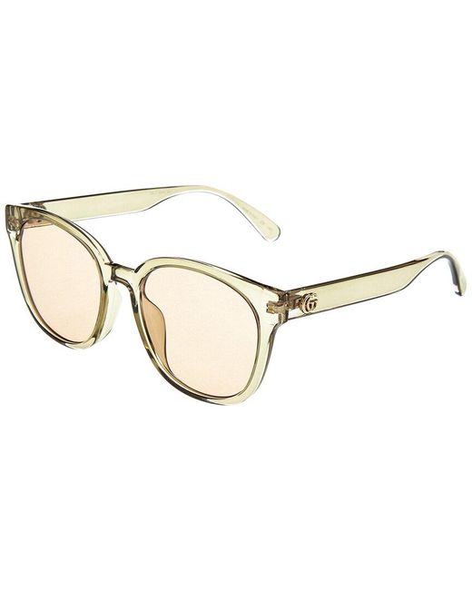 Gucci Gray GG0855SK Asian Fit 004 Women's Sunglasses Clear
