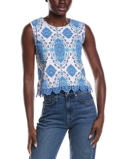 Sail To Sable Blue Sleeveless Top