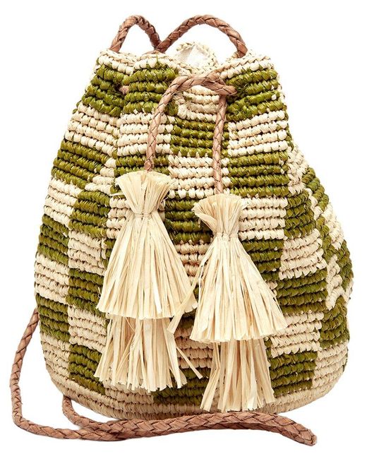 Mar Y Sol Metallic Lilith Raffia Crossbody