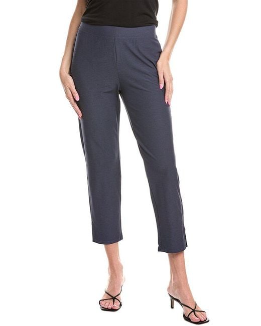 Eileen Fisher Blue Hi Waisted Slim Crop Pant