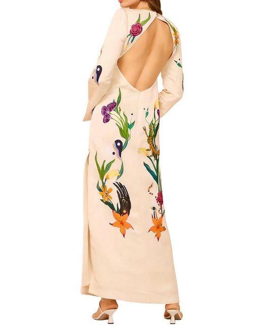 AMINA GLAM Metallic Maxi Dress