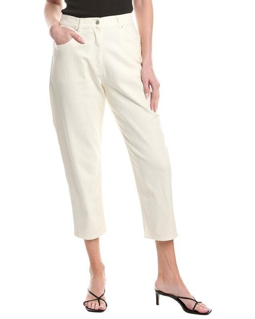 Fabiana Filippi White Slouchy Fit 5 Pocket Jeans
