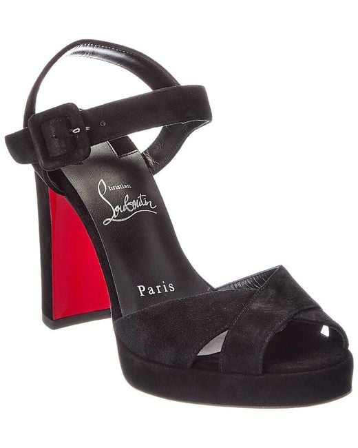 Christian Louboutin Red Cora Suede Sandal