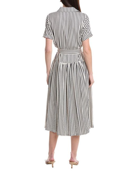 Julia Jordan Gray Stripe Maxi Dress