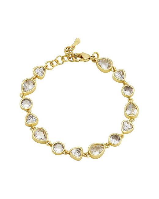 Savvy Cie Metallic Plated Cz Tennis Bracelet