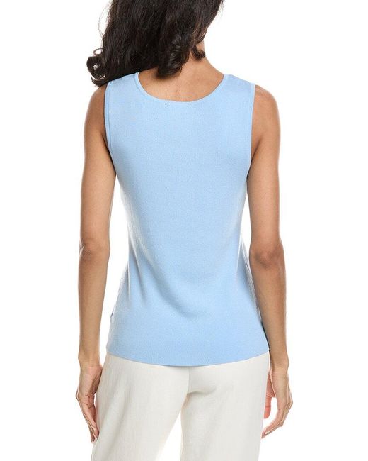 Tahari Blue Knit Tank Top