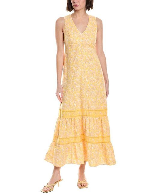 Lilly Pulitzer Yellow Avlyn Linen-Blend Maxi Dress
