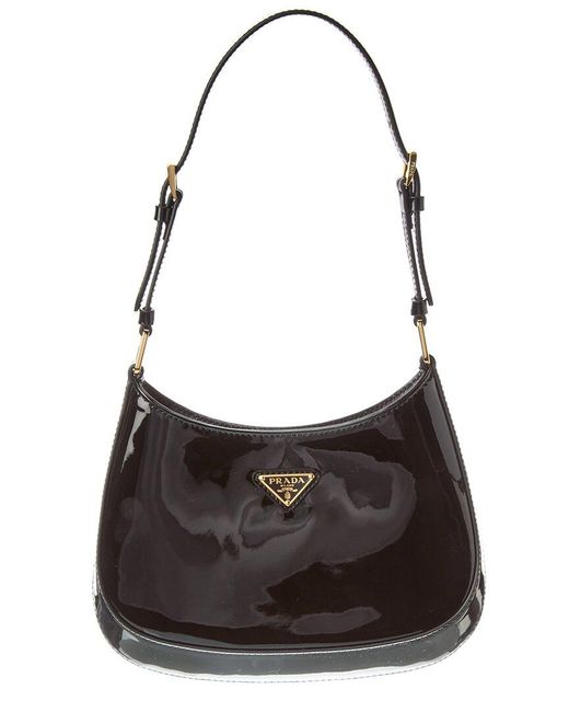 Prada Black Cleo Patent Shoulder Bag
