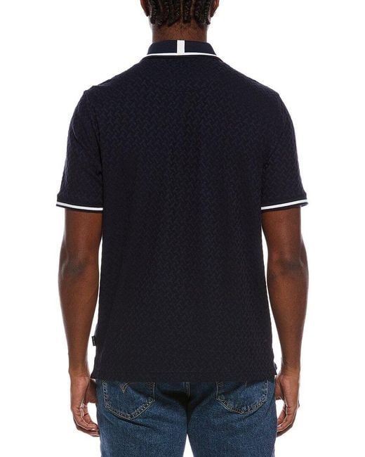 Ted Baker Blue Texture Polo Shirt for men
