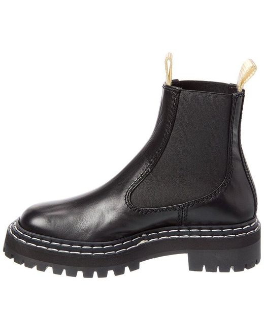 Proenza Schouler Black Leather Chelsea Boot