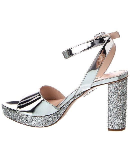 Miu Miu Metallic Patent Sandal