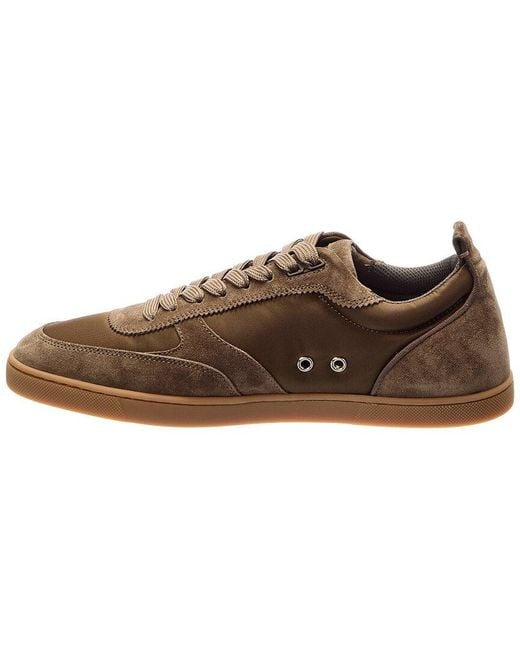 Christian Louboutin Brown Tutti Rui Nylon & Suede Sneaker for men