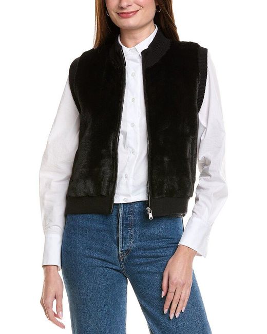 Hannah Rose Black Cashmere-Blend Vest