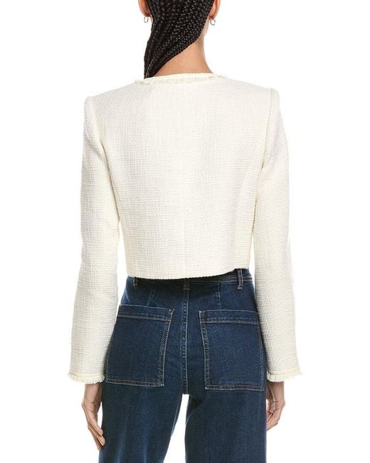 Cinq À Sept White Linda Tweed Jacket